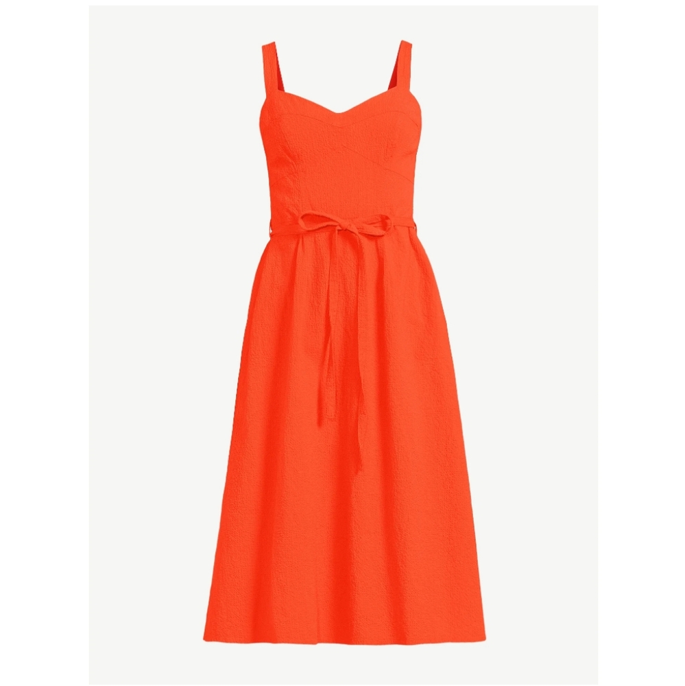 Free Assembly Women's Midi Sundress with Tie Belt, Size S NWT